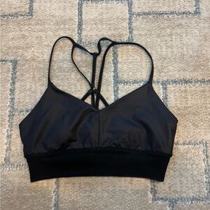 ALO Yoga Black Strappy Sports Bralette